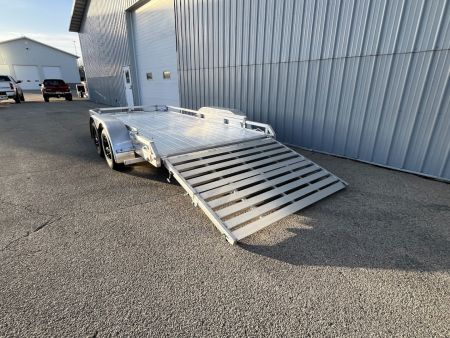 New 2026 Black Rhino 81" x 14' Aluminum LPT8114A-7K w/ Brakes and Bifold Gate (ATV / UTV / Side by Side) Utility Trailer