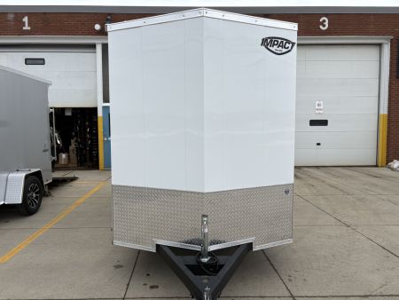 New 2026 Impact Trailers 6X12 QUAKE RAMP DOOR WHITE Cargo / Enclosed Trailer