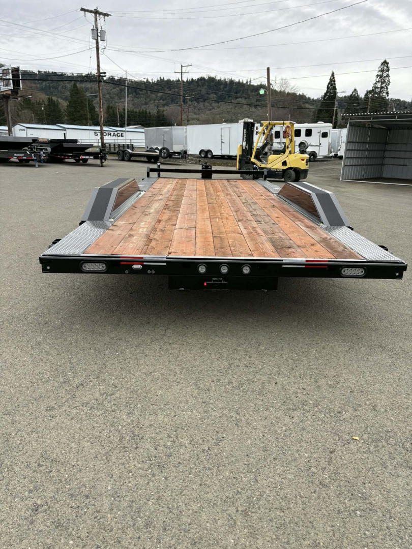 New CAR HAULER 2026 VERSATILE HD720 7X20 ROCK CRAWLER DRIVE OVER FENDERS 10,000 GVWR TRAILER BLACK