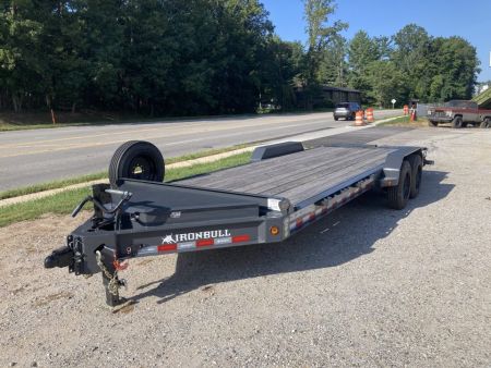 New 2026 Iron Bull EWB Series Equipment Trailer / 83"x22 / 2-8,000# Electric Brake Axles / Rampage Ramps / Jumbo Toolbox/ 17.5" Tires and Spare Tire and Wheel