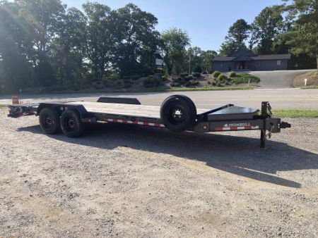 New 2026 Iron Bull EWB Series Equipment Trailer / 83"x22 / 2-8,000# Electric Brake Axles / Rampage Ramps / Jumbo Toolbox/ 17.5" Tires and Spare Tire and Wheel