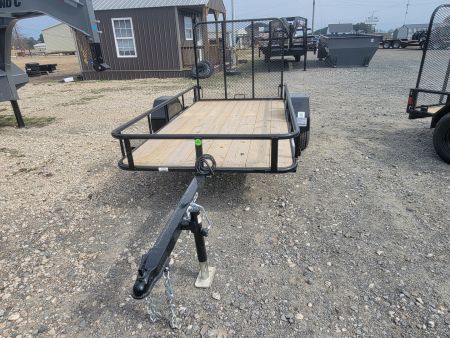 New 2026 Delco Trailers U010 10' x 60" Pipe Top w/ Folding Tailgate Utility Trailer