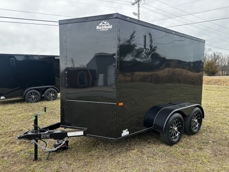New 2027 Rock Solid Cargo 6X10 - Enclosed Trailer - 3500LB Tandem Axle- Black Poly- Blackout Cargo / Enclosed Trailer