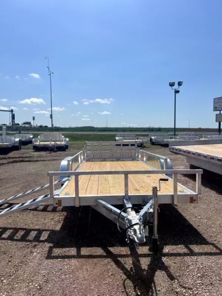 New ALCOM 80x16 Alcom Cargo Pro Aluminum Utility trailer UTV/ATV w/ side load ramp option 4 year warranty Equipment Trailer w/aluminum wheels