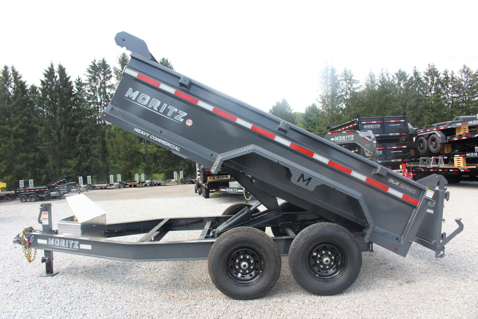 New 2026 Moritz 6' 10" x 12' Heavy Commercial DLH Series Dump Trailer - 14000# GVW