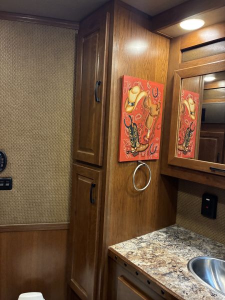 Used 2018 Lakota BI8319SROK 3H 19'LQ with Outside Entertainment Horse Trailer