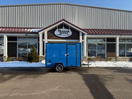 New Pace American 6′ X 10′ + V-NOSE ENCLOSED CARGO TRAILER WITH RAMP DOOR 2.9K