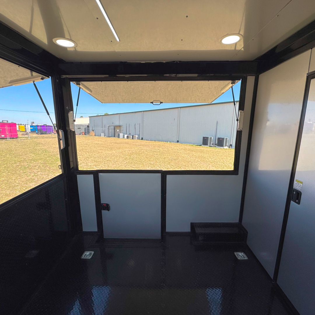 New 8.5X22TA3 Water Blue Concession Gullwing Porch Trailer