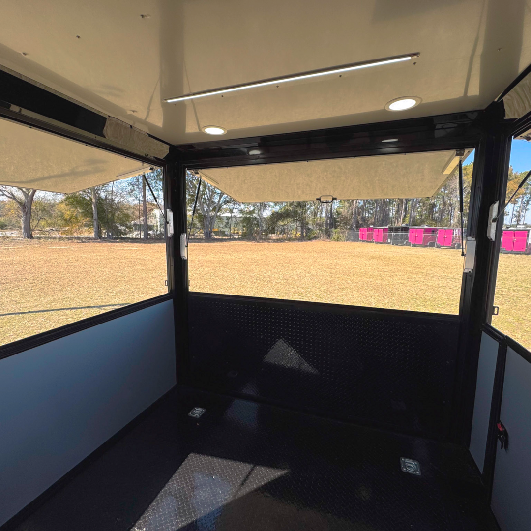 New 8.5X22TA3 Water Blue Concession Gullwing Porch Trailer