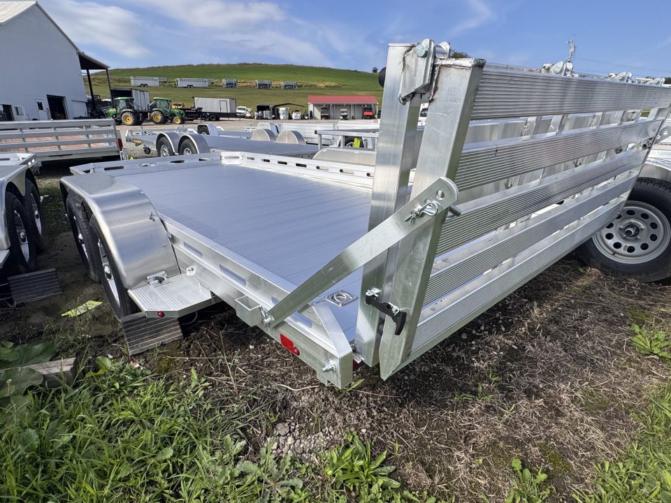 New 2027 Aluma 6'6" x 18 Utility Trailer w/ Bi-Fold Gate