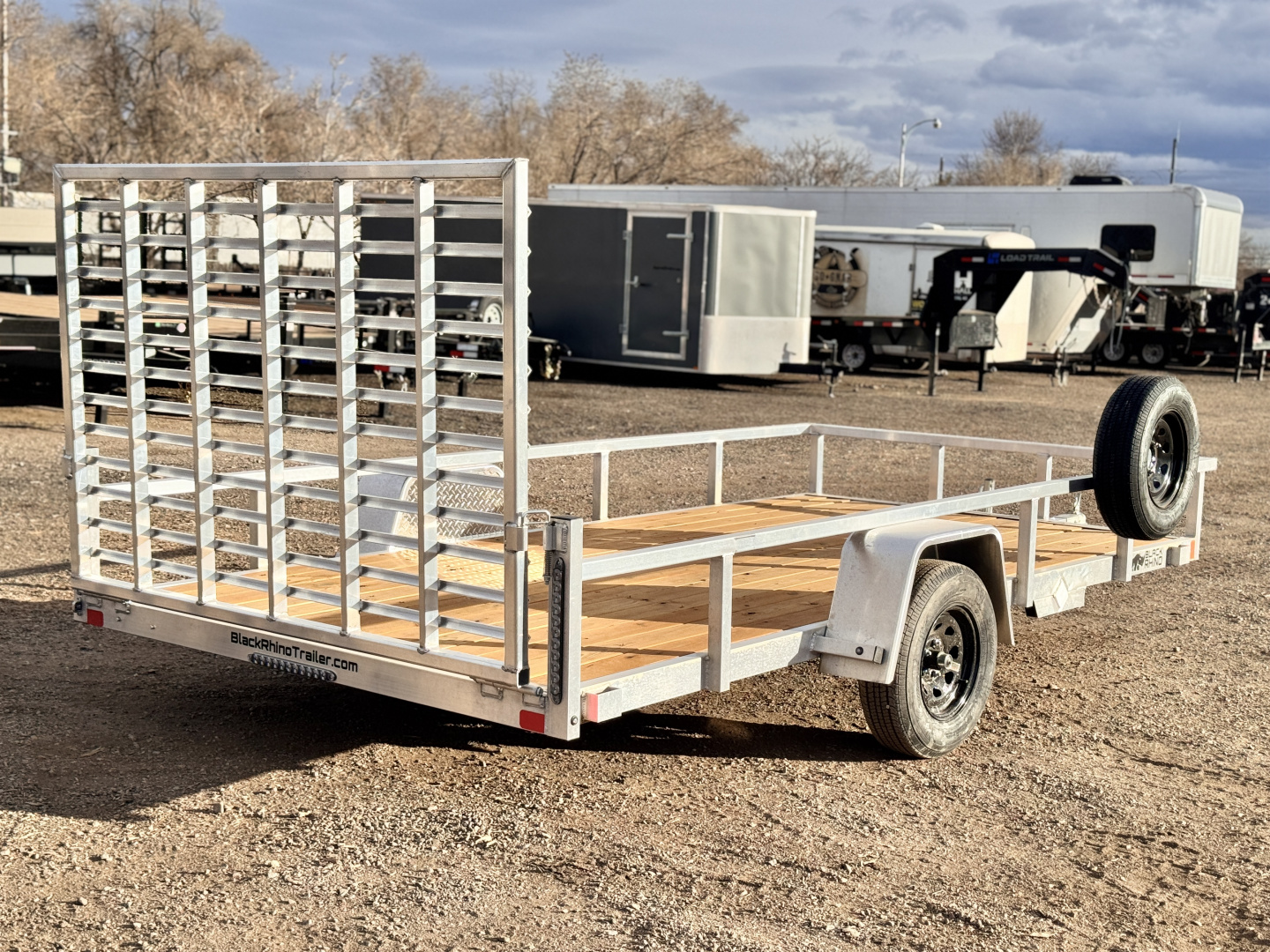 New 2026 Black Rhino 7-14 Aluminum Ramp Gate Utility EX - Landscape Series - 3K GVWR