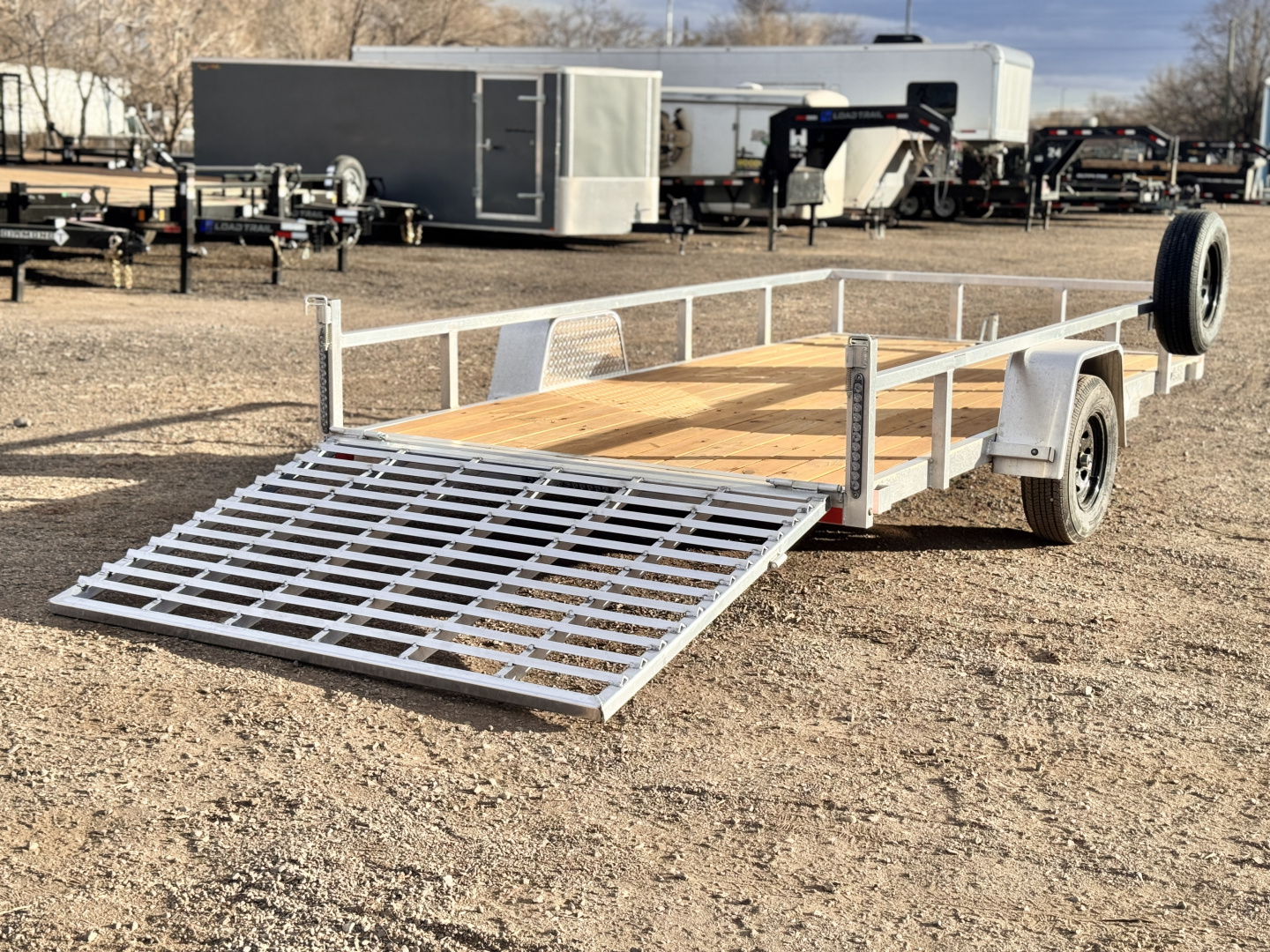 New 2026 Black Rhino 7-14 Aluminum Ramp Gate Utility EX - Landscape Series - 3K GVWR