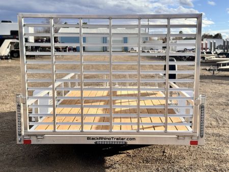 New 2026 Black Rhino 7-14 Aluminum Ramp Gate Utility EX - Landscape Series - 3K GVWR