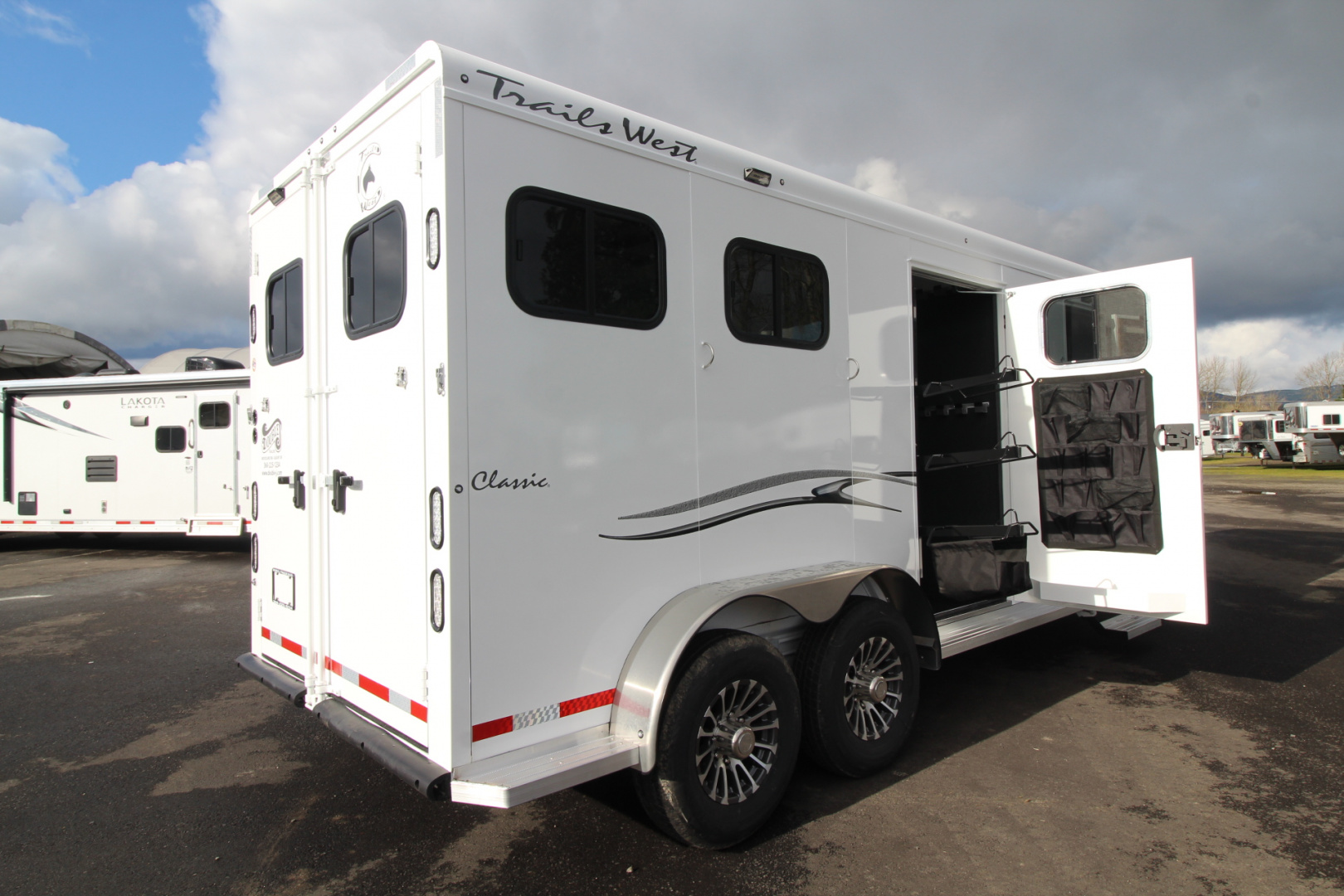 New 2026 Trails West Classic 7x7 Living Quarters Weekender - A/C - Shower & Toilet - Pass Through & Escape Door - Side Tack - 2 Horse Trailer