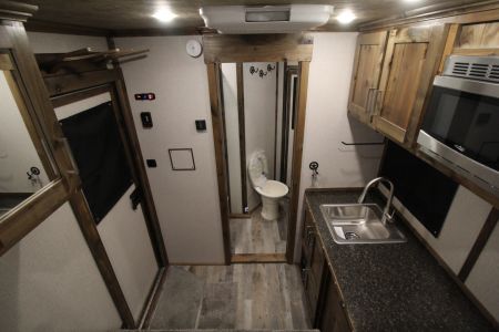 New 2026 Trails West Classic 7x7 Living Quarters Weekender - A/C - Shower & Toilet - Pass Through & Escape Door - Side Tack - 2 Horse Trailer