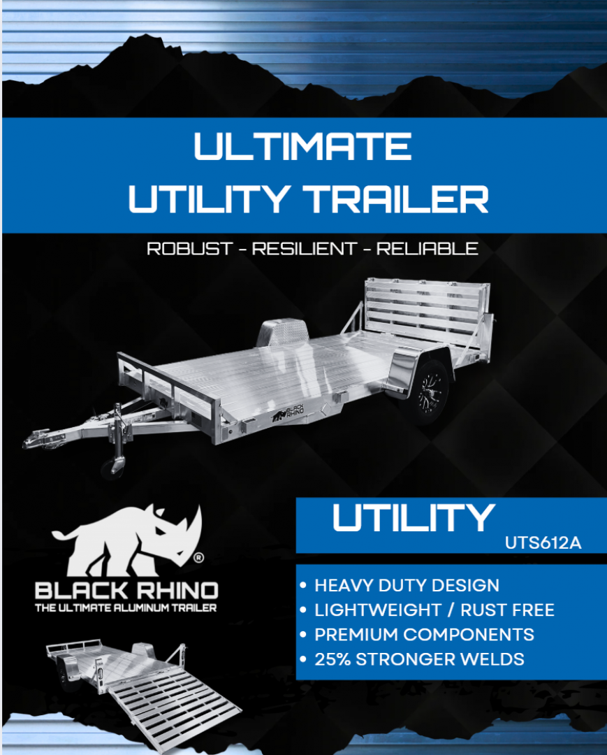 New 2026 Black Rhino UTS612A Utility Trailer