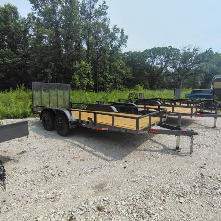New 2026 WD Trailers 77x16 TA Utility Trailer, straight deck with 4' Mesh Gate, 35K Axles, Diamond Series Utility Trailer