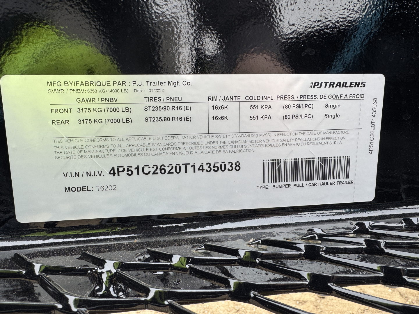New 2026 PJ Trailers 20' T6 Tiltbed Equipment Tilt Trailer