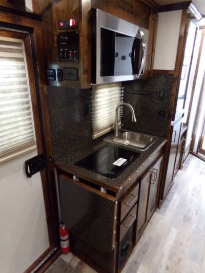 New 2026 Trails West Classic LQ 3H 10x15 Slide Out- Awning- Horse Trailer