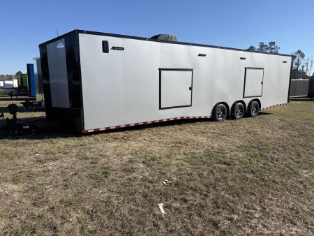 New 2027 Rock Solid Cargo 8.5x36 Triple Axle Super Sport Enclosed Cargo Trailer – Silver Polycore