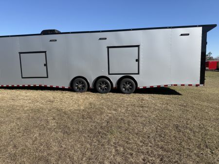 New 2027 Rock Solid Cargo 8.5x36 Triple Axle Super Sport Enclosed Cargo Trailer – Silver Polycore