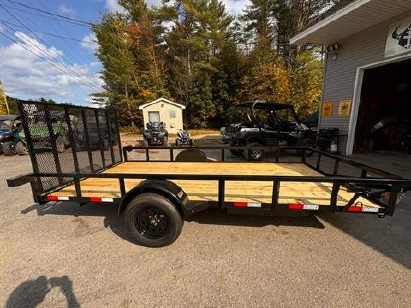 New 2025 Down2Earth 76X14 Utility Trailer Tube Top Powder Coated for Sale