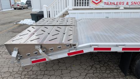 New 2026 EBY 20+4 TRADESMAN GOOSENECK ALUMINUM DECKOVER Trailer w/ 50/50 Fold Flat Ramps