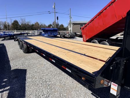 New 2026 PJ Trailers 102X30 GOOSENECK 25K GVWR (MEGA RAMPS) Flatbed Trailer