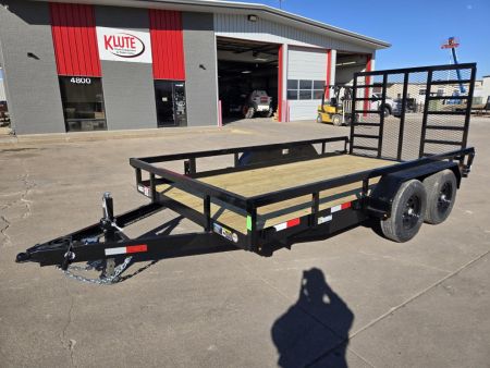 New 2026 H&H Trailers 82x14 Heavy Duty Rail Side 10K Utility Trailer