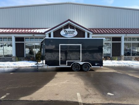 New ATC 7'6"' x 16' + 2' V-Nose Enclosed Cargo Trailer with Ramp Door 7.7K