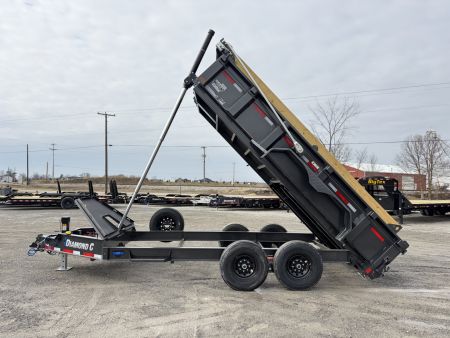 New 2026 Diamond C Trailers LPT207L14X82 (82" X 14') 15.5K Telescopic Dump Trailer