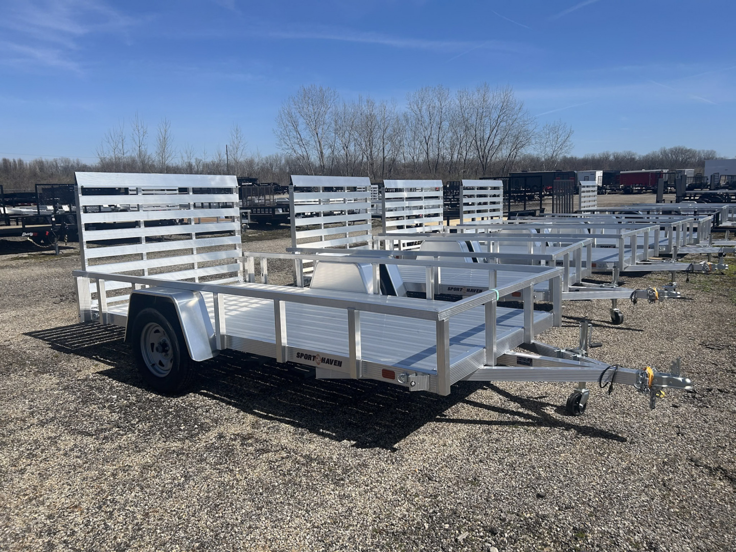 New 2026 Sport Haven 6 X 12 FT ALUMINUM UTILITY TRAILER ALUMINUM DECK STEEL WHEELS