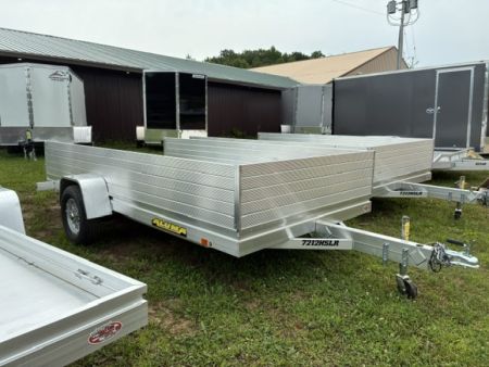 New 2026 Aluma 72  X 12' -24  High Solid Sides Utility Trailer