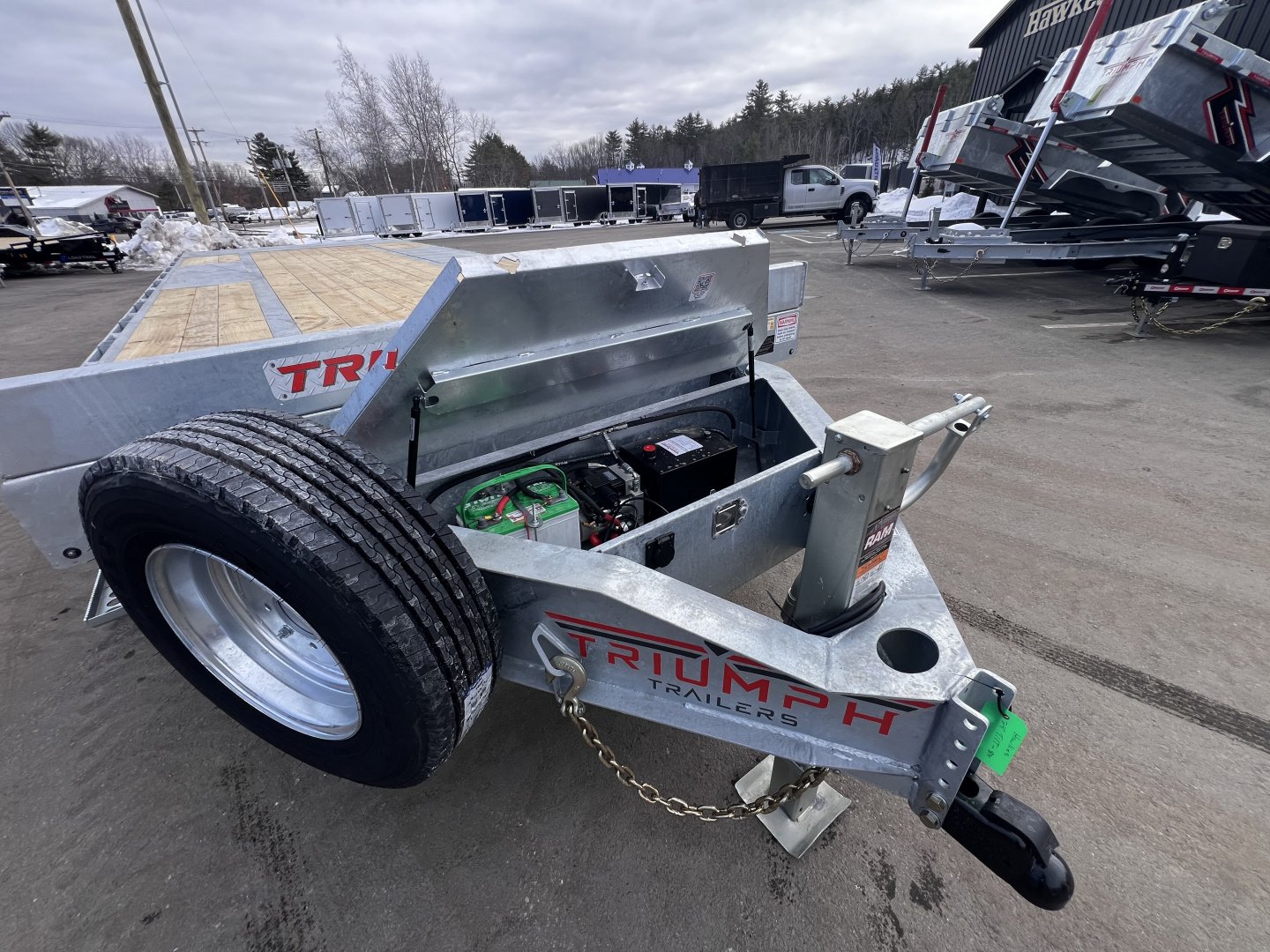 New 2026 Triumph galvanized 102x24 full power tilt deckover/10'' I-Beam / spare tire- 16k GVW