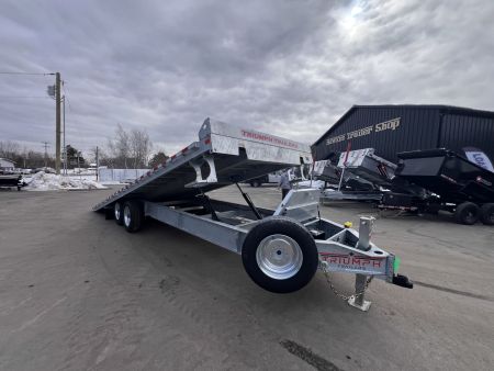 New 2026 Triumph galvanized 102x24 full power tilt deckover/10'' I-Beam / spare tire- 16k GVW