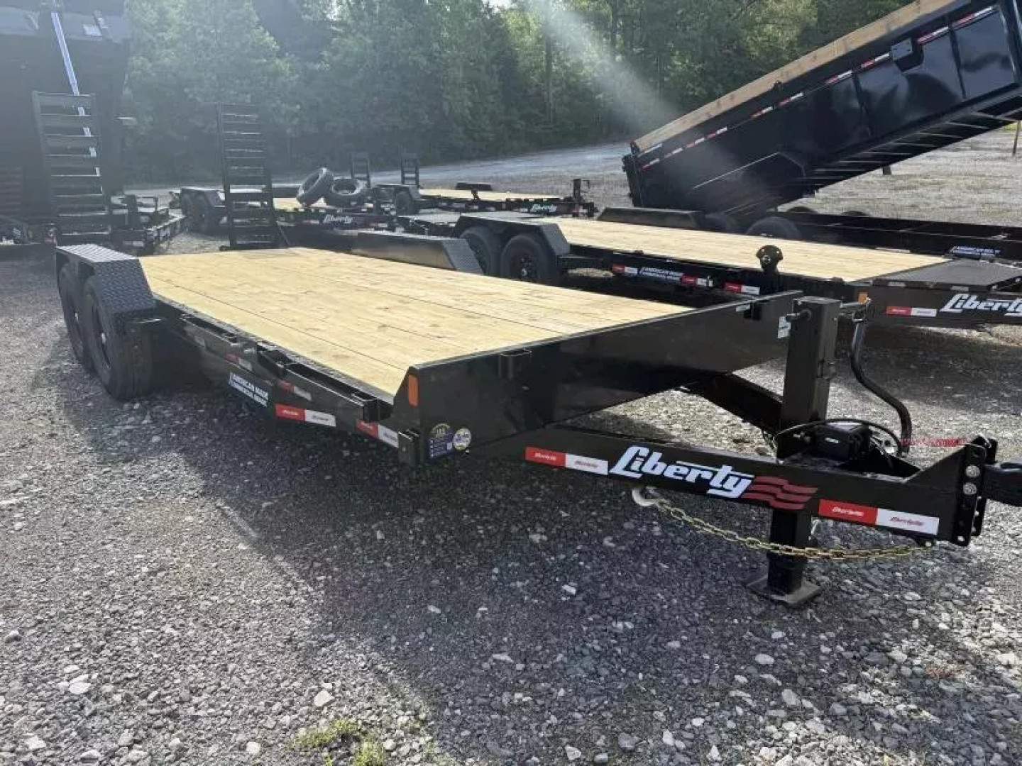New 2026 Liberty LE14K 18’ Equipment Trailer stand up ramps, 14K GVWR