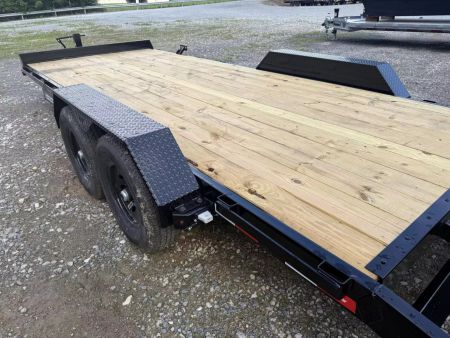New 2026 Liberty LE14K 18’ Equipment Trailer stand up ramps, 14K GVWR
