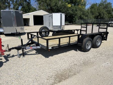 New 2026 Double A 77 x14' Tandem Dovetail Utility Trailer