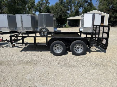 New 2026 Double A 77"x14' Tandem Dovetail Utility Trailer