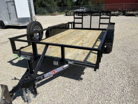 New 2026 Double A 77"x14' Tandem Dovetail Utility Trailer