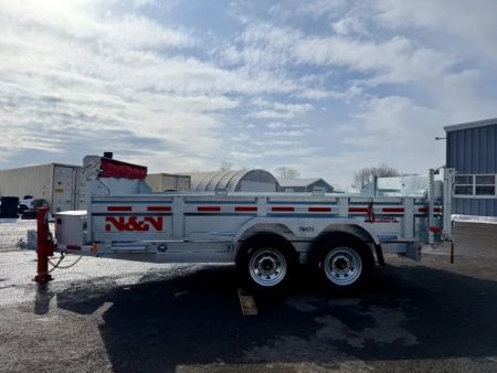 New 2026 N&N Galvanized 7X14 Dump Trailer 15K