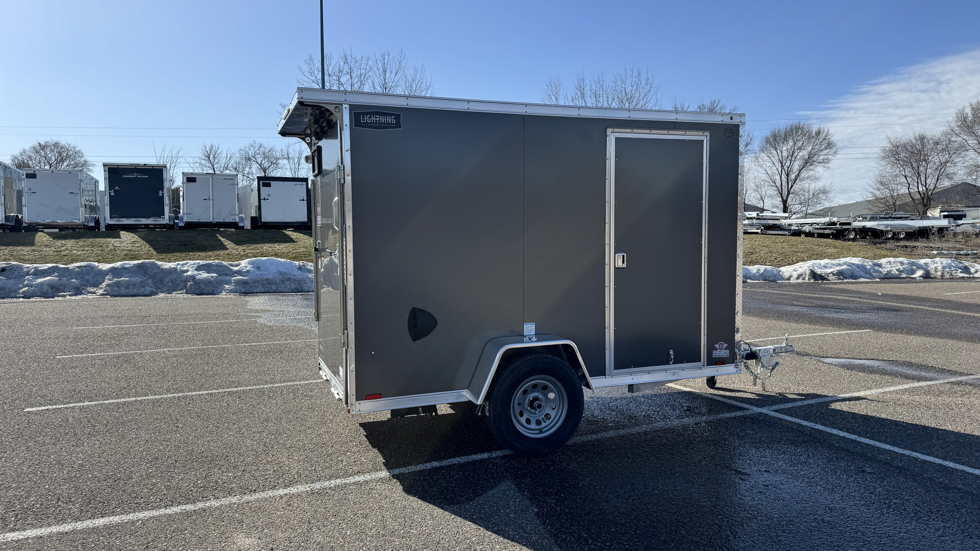 New 2026 Lightning 5X10 Enclosed Trailer - Ramp Door!