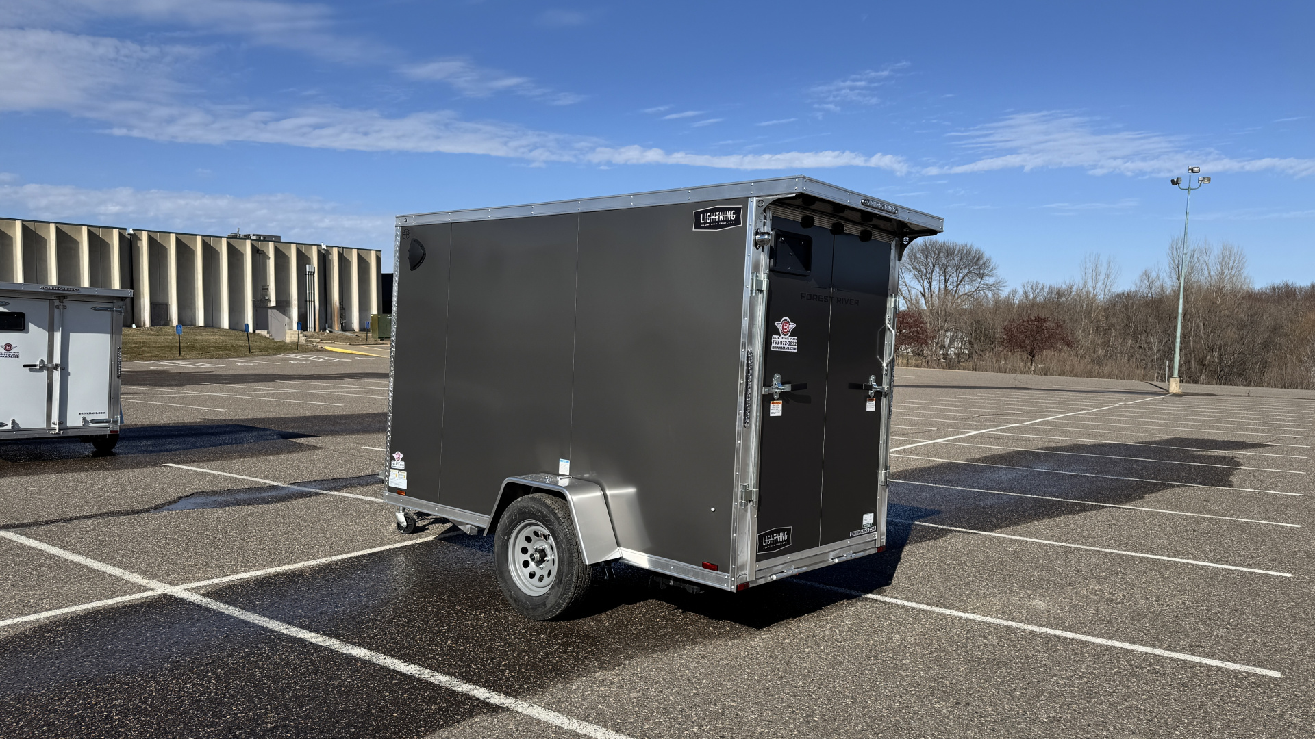 New 2026 Lightning 5X10 Enclosed Trailer - Ramp Door!