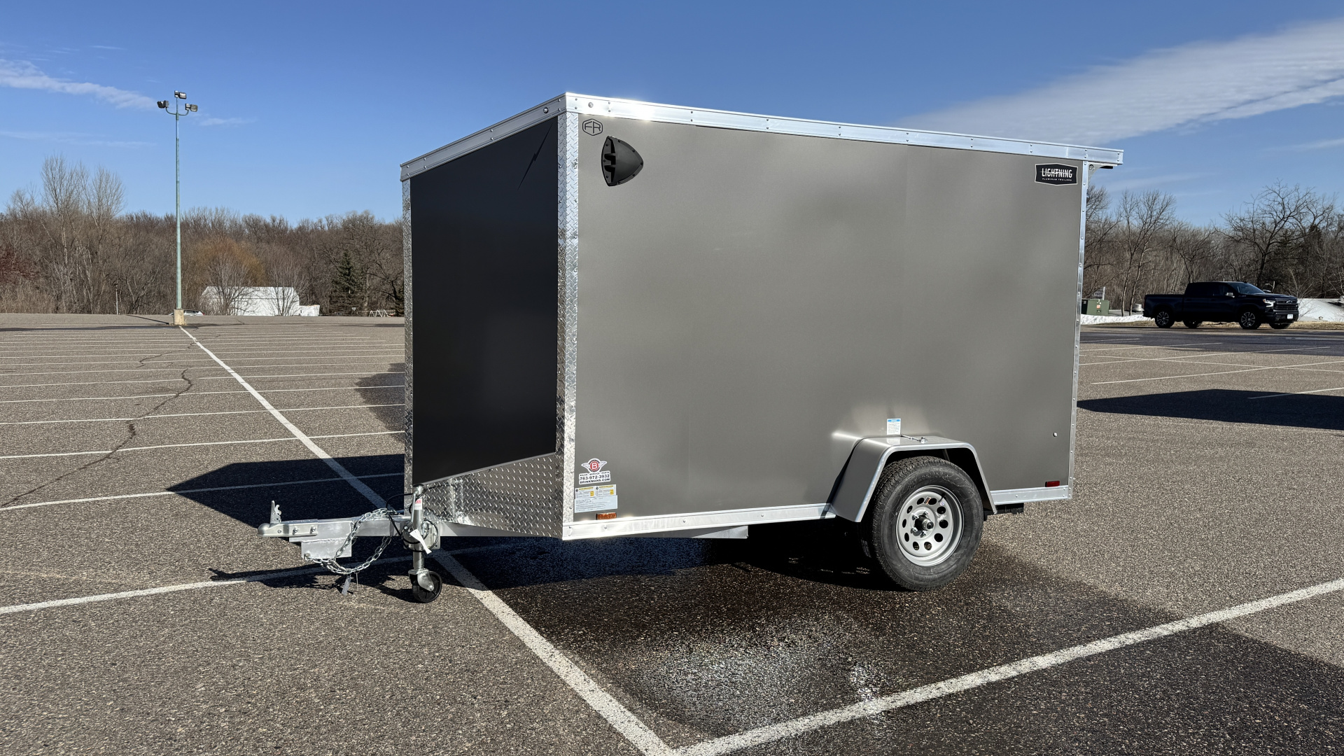 New 2026 Lightning 5X10 Enclosed Trailer - Ramp Door!