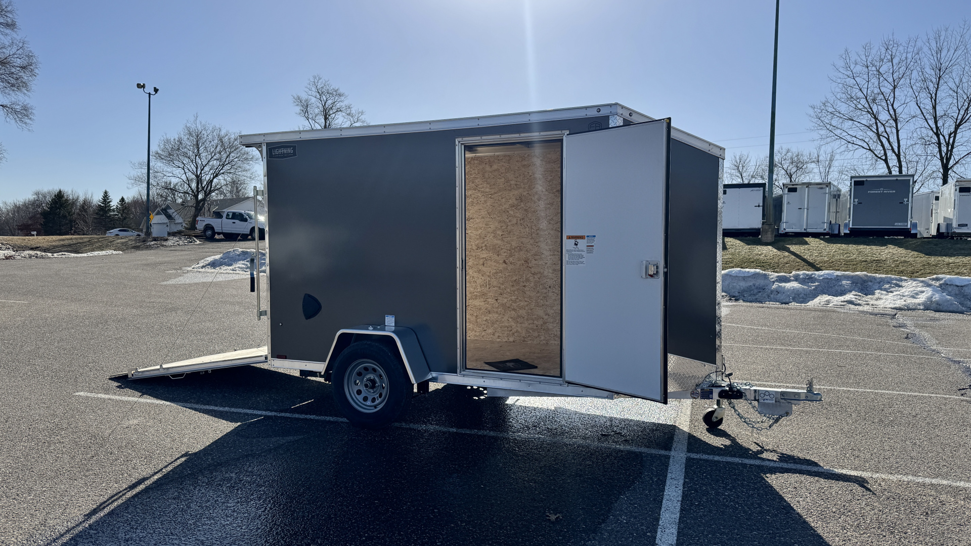 New 2026 Lightning 5X10 Enclosed Trailer - Ramp Door!