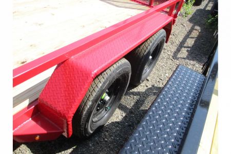 New 2025 Sure-Trac 7 x 16 RED Tube Top ATV 7K