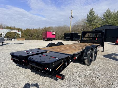 New 2026 PJ Trailers 7X24 GOOSENECK I-BEAM EQUIPMENT TRAILER 16680 GVWR (MEGA RAMPS) Flatbed Trailer