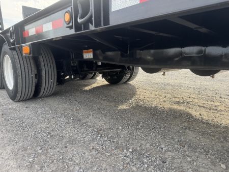 New 2027 Behnke 102"x27' 20 TON Pintle Hitch Tag Trailer *AIR RAMPS*