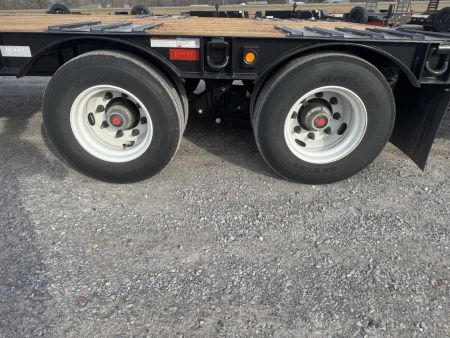 New 2027 Behnke 102"x27' 20 TON Pintle Hitch Tag Trailer *AIR RAMPS*