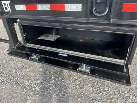 New 2027 Behnke 102"x27' 20 TON Pintle Hitch Tag Trailer *AIR RAMPS*